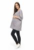 MijaCulture - maternity and breastfeeding T-shirt / nightdress Amber M024 grey